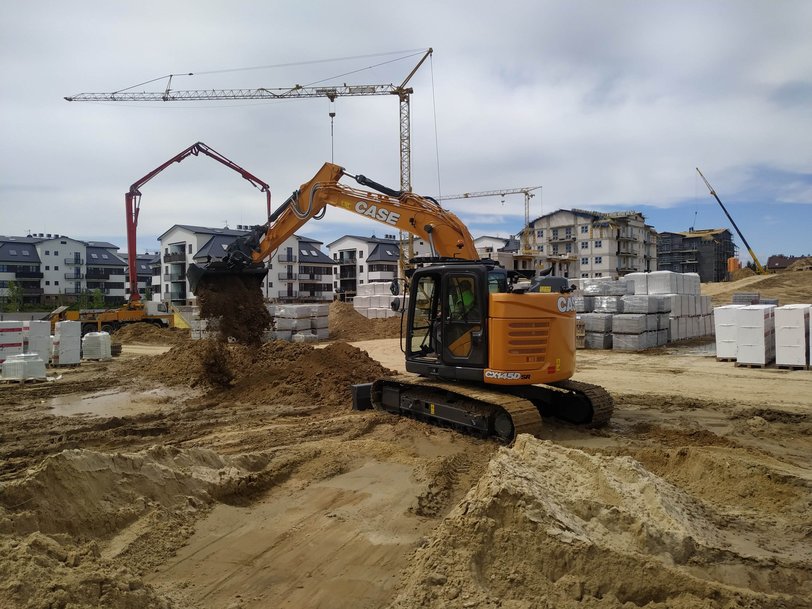 CASE CX145DSR excavator starts work on local housing project